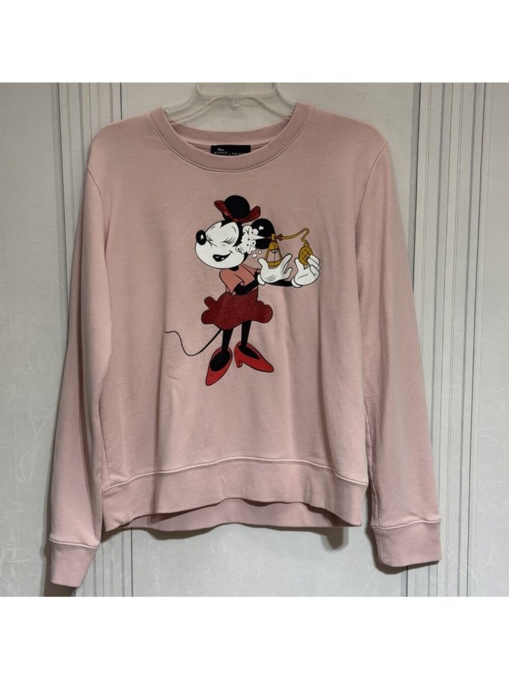 Disney Minnie Mouse x Kate Spade Sweatshirt Womens Medium Pink Pullover